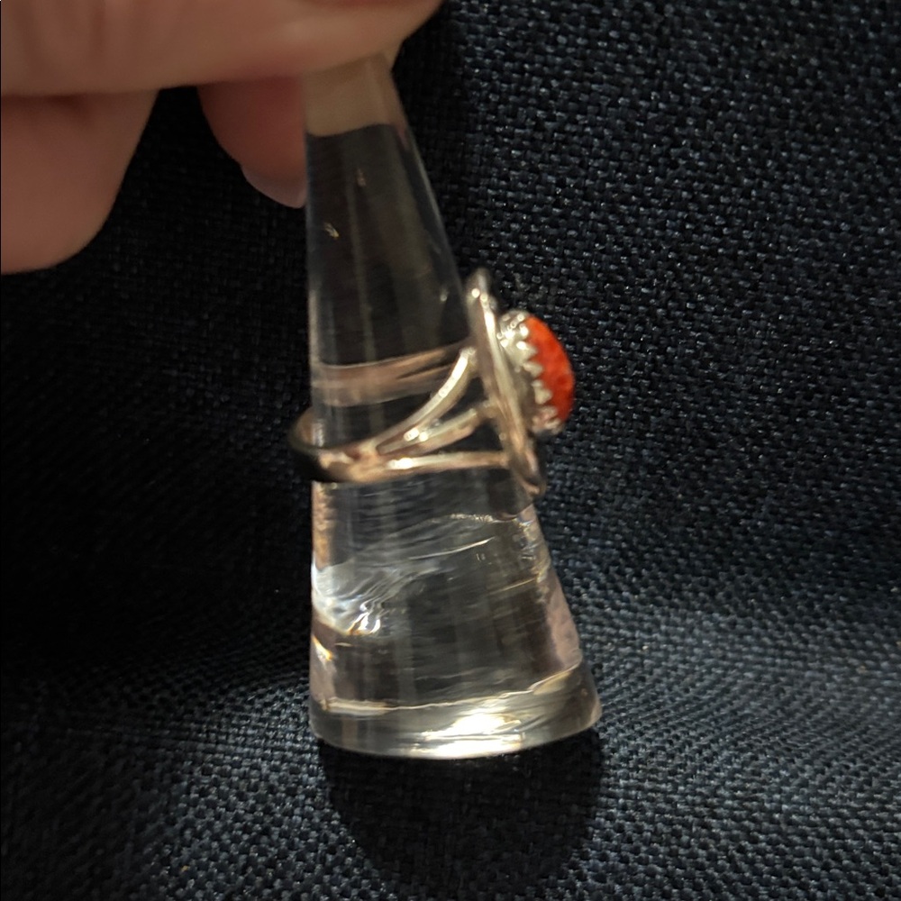 Sterling Silver spiny oyster Ring 6 3/4 NEW - Picture 4 of 6